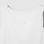 JAJU Pointelle Sleeveless Lounge T-Shirt (White) — лёгкость, мягкость и женственность для домашнего уюта