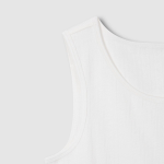 JAJU Pointelle Sleeveless Lounge T-Shirt (White) — лёгкость, мягкость и женственность для домашнего уюта