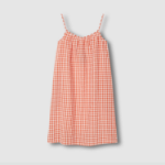 JAJU Cotton Seersucker Sleeveless Pajama Dress (Light Orange) — лёгкость и прохлада для летних ночей