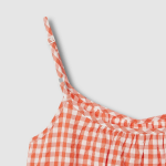 JAJU Cotton Seersucker Sleeveless Pajama Dress (Light Orange) — лёгкость и прохлада для летних ночей