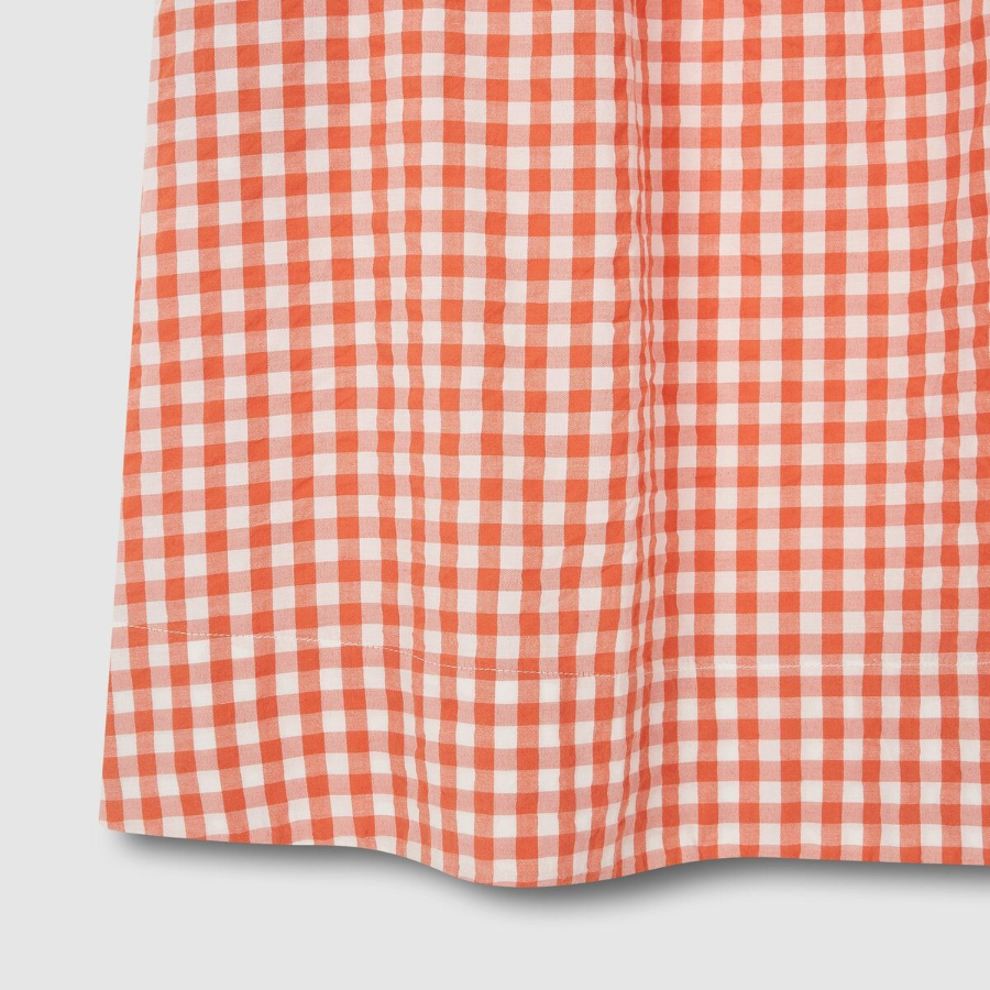 JAJU Cotton Seersucker Sleeveless Pajama Dress (Light Orange) — лёгкость и прохлада для летних ночей