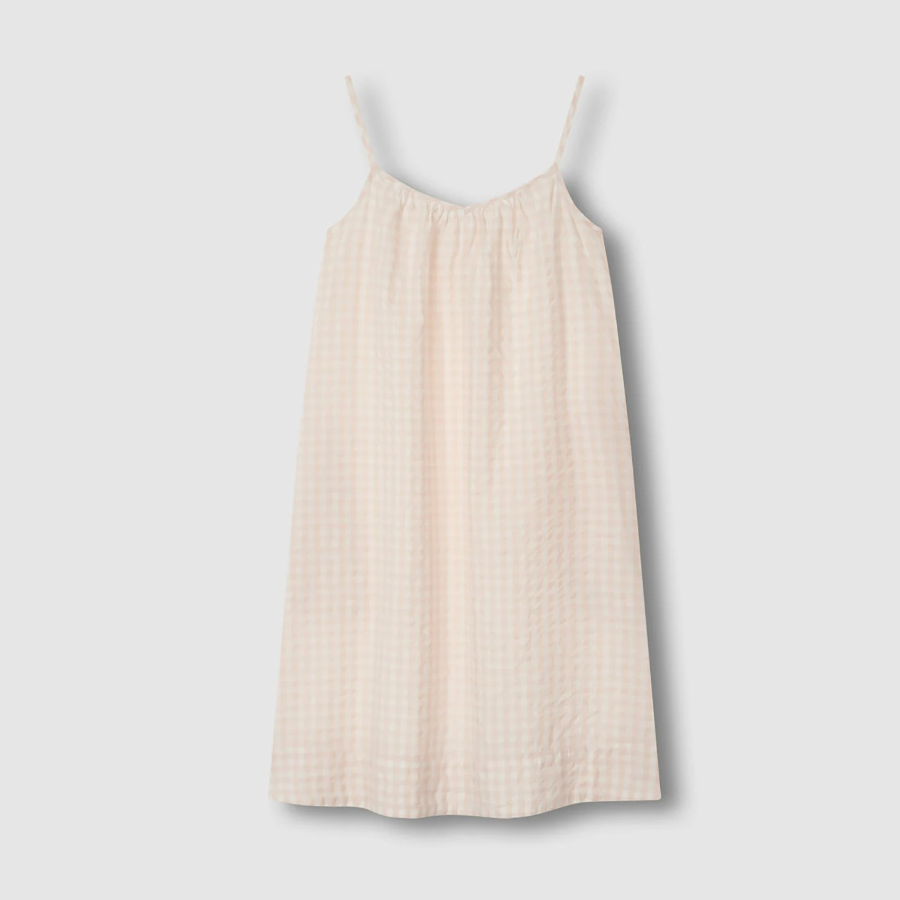 JAJU Cotton Seersucker Sleeveless Pajama Dress (Light Pink) — лёгкость и комфорт для летнего отдыха