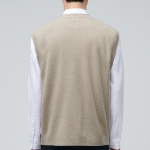 Lambswool Crew Neck Knit Vest – Beige