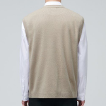 Lambswool Crew Neck Knit Vest [Beige]