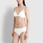 JAJU Cotton Pointelle Bralette (White) — мягкость и естественность каждый день