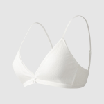 JAJU Cotton Pointelle Bralette (White) — мягкость и естественность каждый день