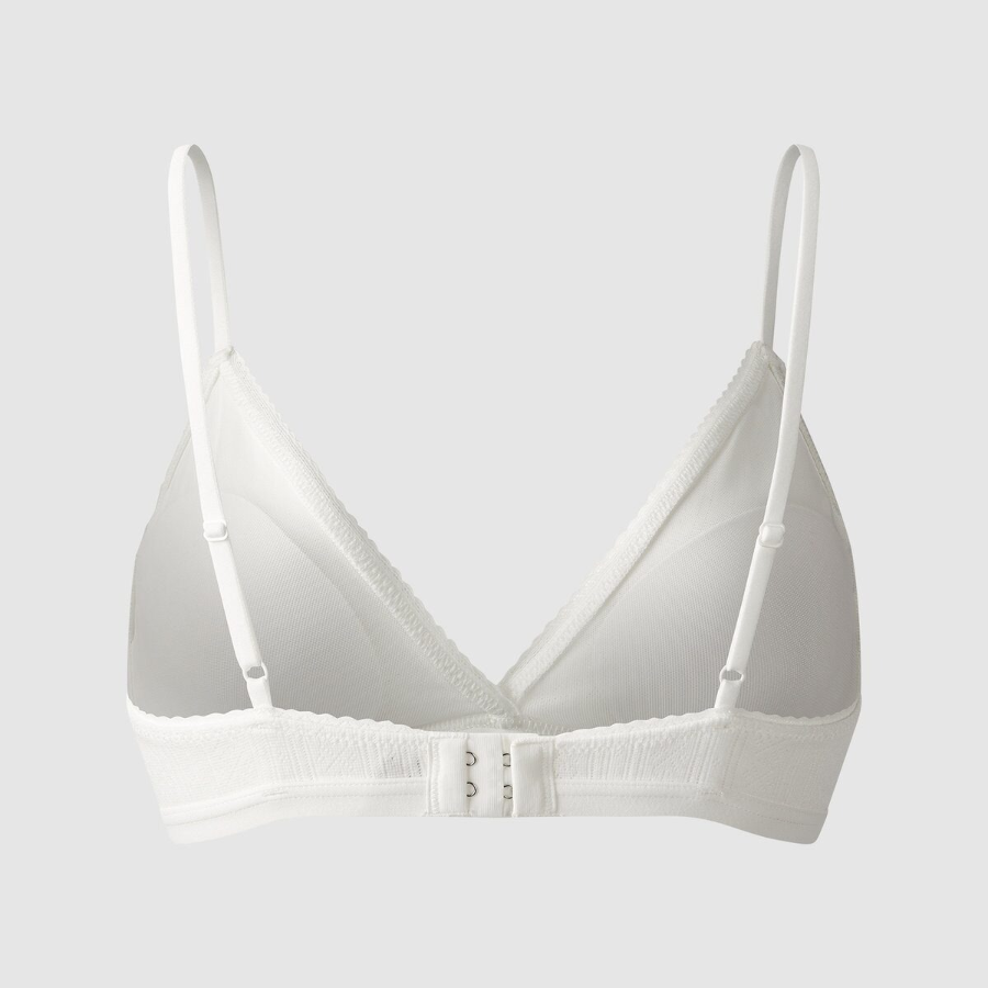JAJU Cotton Pointelle Bralette (White) — мягкость и естественность каждый день