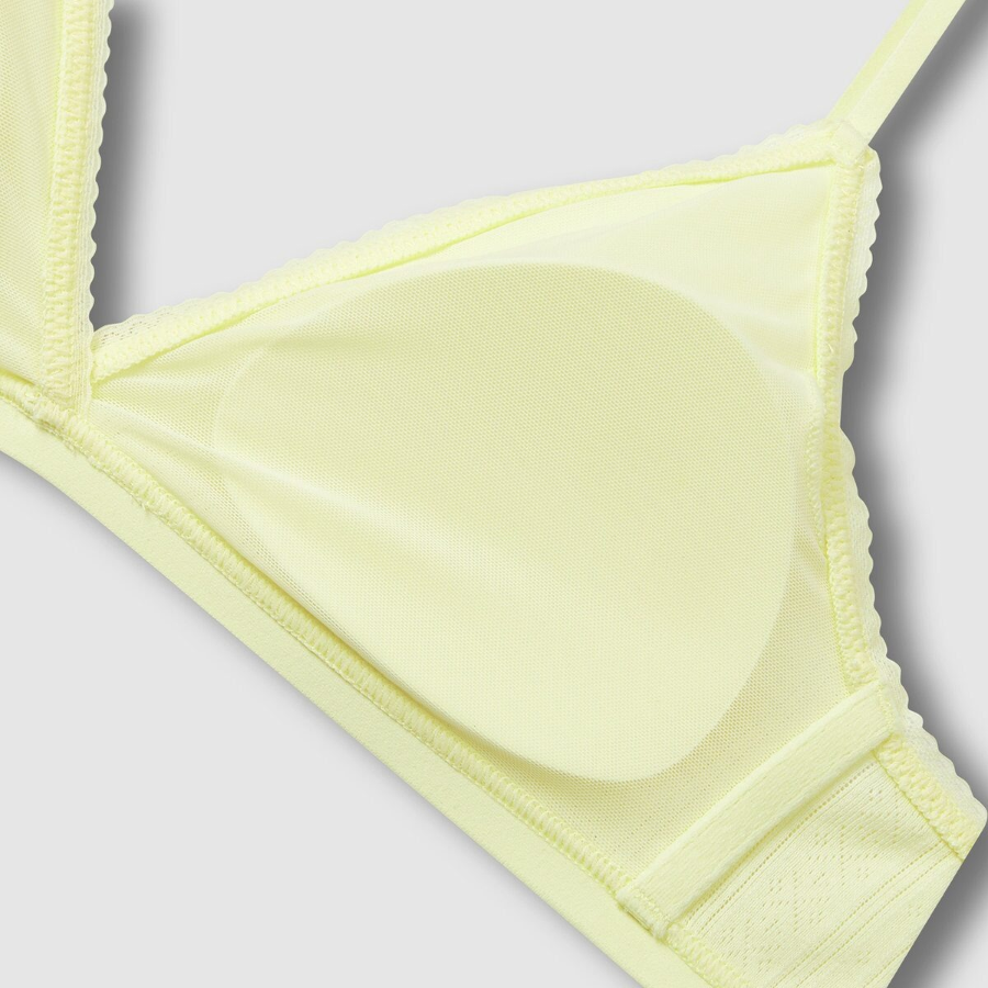 JAJU Cotton Pointelle Bralette (Yellow) — лёгкость и уют в нежном оттенке