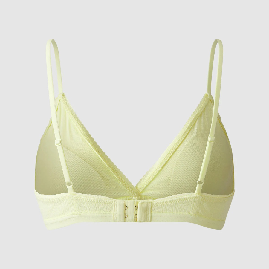 JAJU Cotton Pointelle Bralette (Yellow) — лёгкость и уют в нежном оттенке