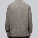 Relaxed Ribbed Half-Zip Knit [Dusty Beige]