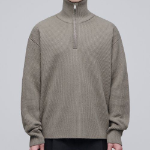 Relaxed Ribbed Half-Zip Knit [Dusty Beige]