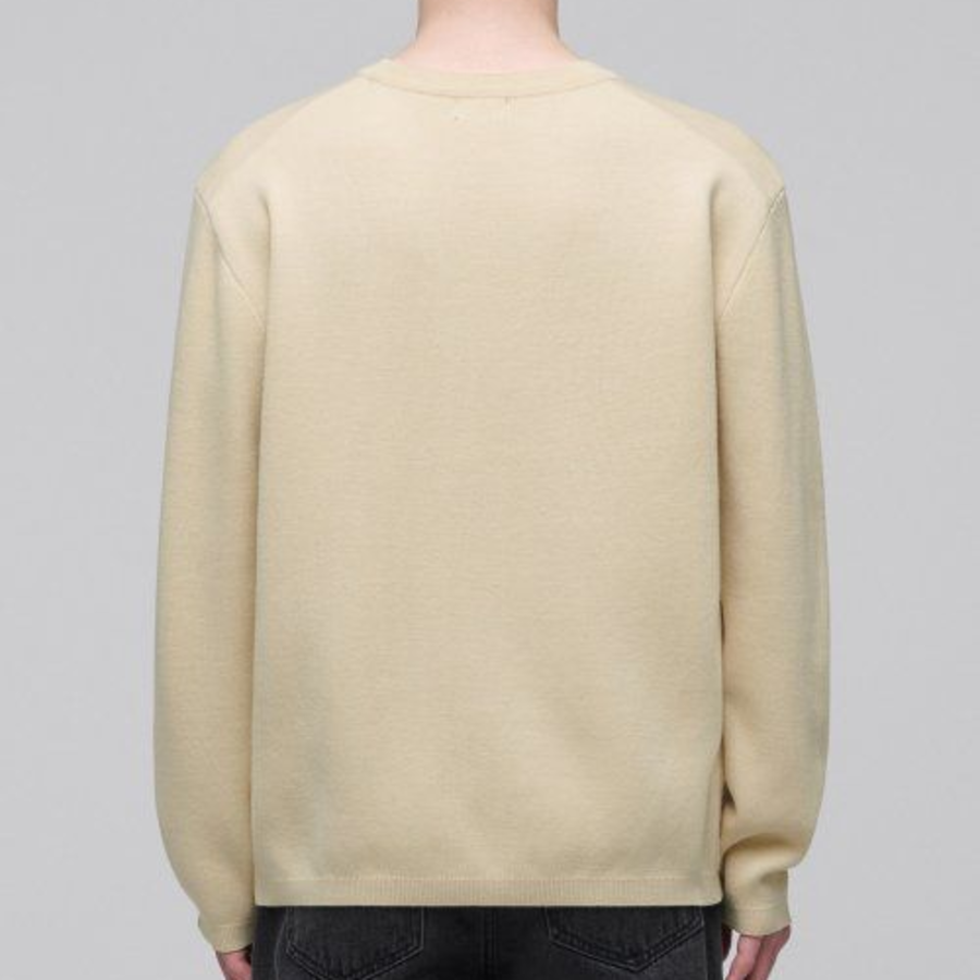 Minimal Crew Neck Knit [Lemon]