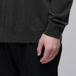 Merino Wool Blend High Gauge Turtleneck Knit [Gunmetal]