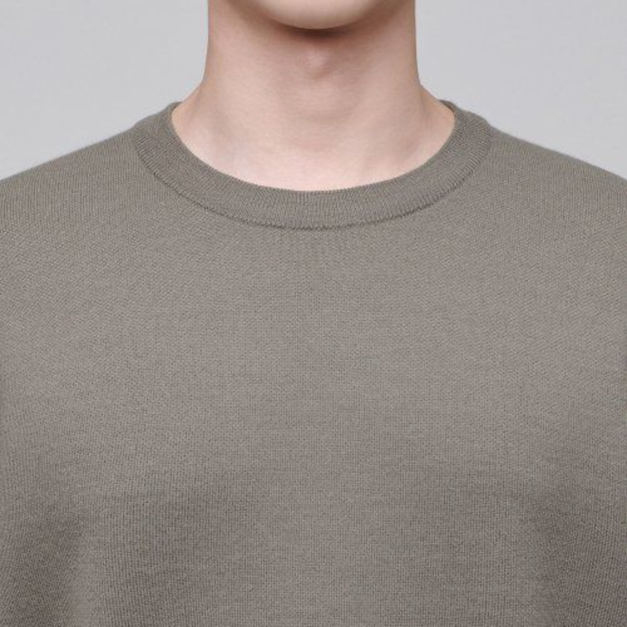 Minimal Crew Neck Knit [Dusty Beige]