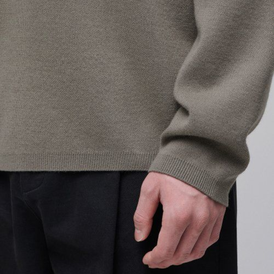 Minimal Crew Neck Knit [Dusty Beige]