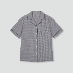 JAJU Cotton Seersucker 3/4 Sleeve Pajama Set (Light Navy) — лёгкость и свежесть в классическом исполнении