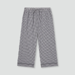 JAJU Cotton Seersucker 3/4 Sleeve Pajama Set (Light Navy) — лёгкость и свежесть в классическом исполнении