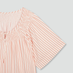 JAJU Lyocell Smocking Pajama Shirt (Light Orange) — нежность ткани и уют в каждом движении