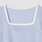 JAJU Terry Square Neck Lounge T-Shirt (Sky Blue) — мягкость и элегантность для домашнего уюта