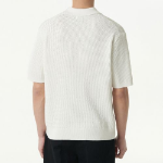 Crochet Knitted Polo Shirt [Ivory]