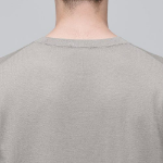 Merino Wool Blend High Gauge Crew Neck Knit [Mushroom]