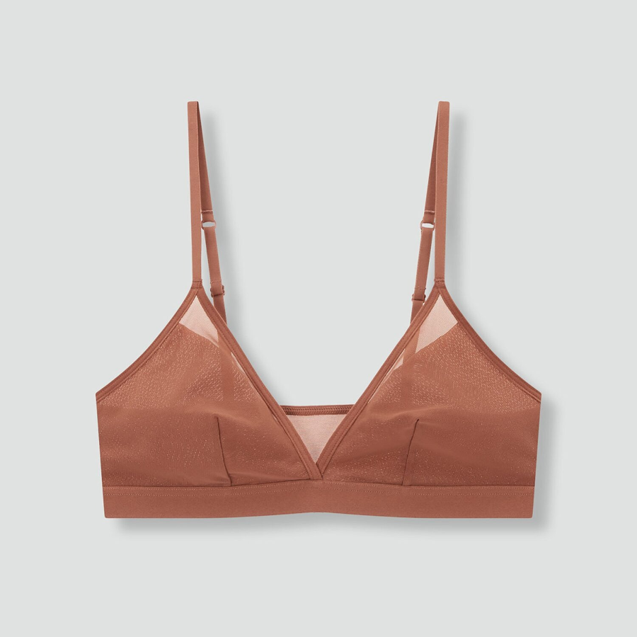 JAJU Airhole Bralette (Brown) — дышащий комфорт и свобода движений