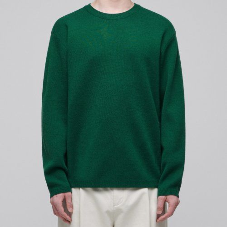 Minimal Crew Neck Knit [Green]