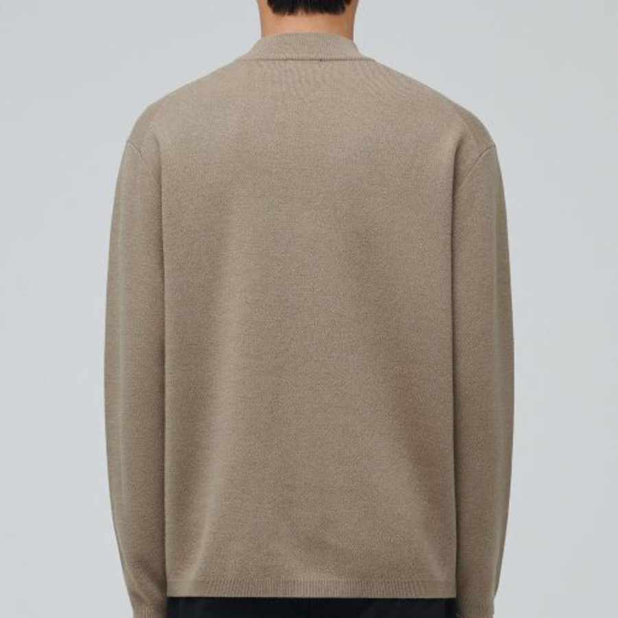 Minimal Mock Neck Knit [Beige]