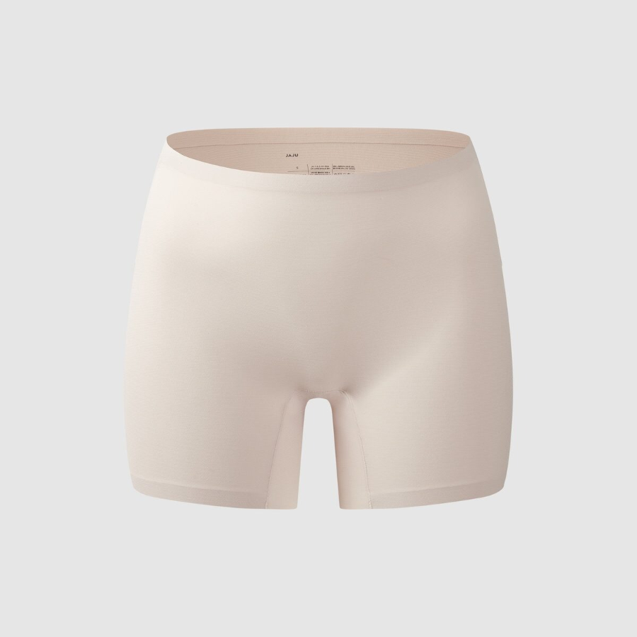 JAJU Rayon No-Line Boyshort Panty (Beige) — невидимое бельё с ощущением прохлады