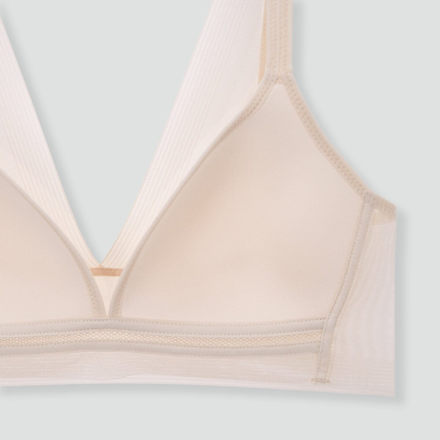 JAJU Mesh No-Line Crop Bra (Beige) — невесомая поддержка и вентиляция
