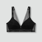 JAJU Mesh No-Line Crop Bra (Black) — невесомая поддержка с изящной универсальностью