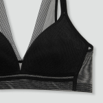 JAJU Mesh No-Line Crop Bra (Black) — невесомая поддержка с изящной универсальностью