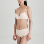 JAJU 720-Degree Stretch Cotton Mold Bra (Beige) — идеальная поддержка и комфорт в натуральном стиле