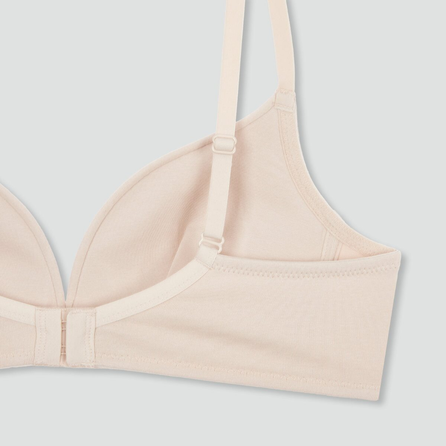 JAJU 720-Degree Stretch Cotton Mold Bra (Beige) — идеальная поддержка и комфорт в натуральном стиле