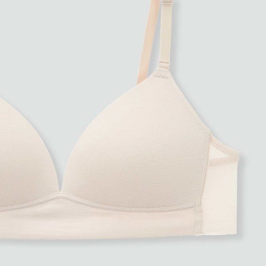JAJU Rayon Mold Bra (Beige) — мягкая поддержка с натуральной свежестью