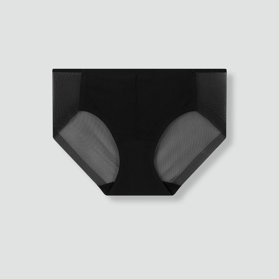 JAJU Mesh No-Line Hiphugger Panty (Black) — лёгкость и незаметность на каждый день