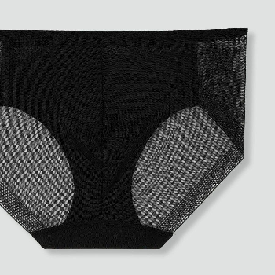 JAJU Mesh No-Line Hiphugger Panty (Black) — лёгкость и незаметность на каждый день