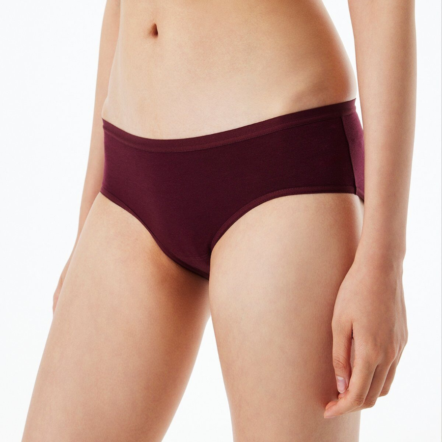 JAJU 720-Degree Stretch Cotton Hiphugger Panty (Burgundy) — идеальная посадка и комфорт весь день