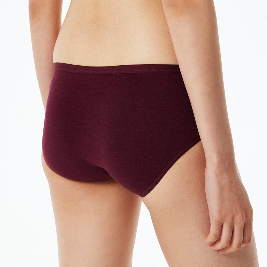 JAJU 720-Degree Stretch Cotton Hiphugger Panty (Burgundy) — идеальная посадка и комфорт весь день