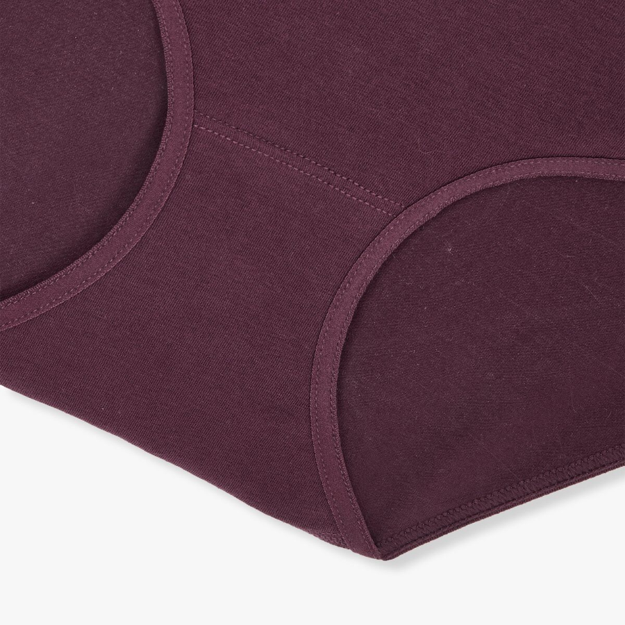 JAJU 720-Degree Stretch Cotton Hiphugger Panty (Burgundy) — идеальная посадка и комфорт весь день