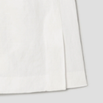KUHO Linen Blended Crop Skirt-Like Pants – White
