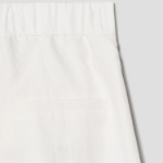 KUHO Linen Blended Crop Skirt-Like Pants – White