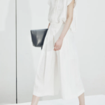 KUHO Linen Blended Crop Skirt-Like Pants – White