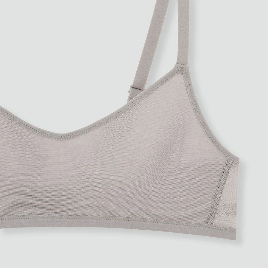 JAJU Mesh Crop Bra (Dark Beige) — дышащий комфорт и лёгкая поддержка