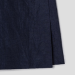 KUHO Linen Blended Crop Skirt Like Pants -Navy