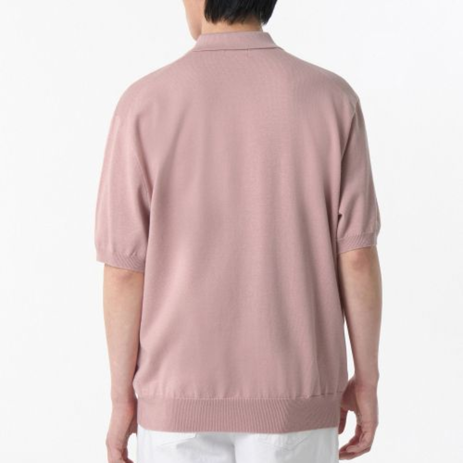 Washable Supima Cotton Knitted Polo Shirt [Desert Pink]