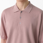 Washable Supima Cotton Knitted Polo Shirt [Desert Pink]