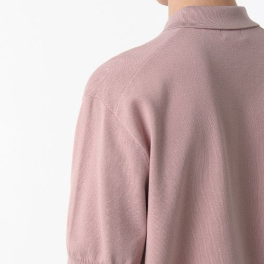 Washable Supima Cotton Knitted Polo Shirt [Desert Pink]