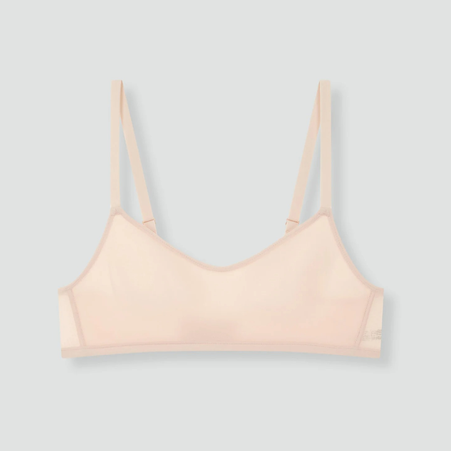JAJU Mesh Crop Bra (Beige) — лёгкая и дышащая поддержка для активного дня