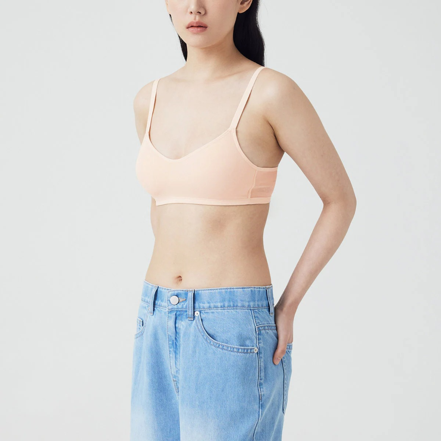 JAJU Mesh Crop Bra (Beige) — лёгкая и дышащая поддержка для активного дня